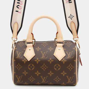 Louis Vuitton Speedy Bandouliere Noir Monogram Size 20