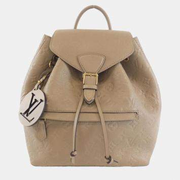 Louis Vuitton Montsouris PM Tourterelle Monogram Empreinte Leather Backpack
