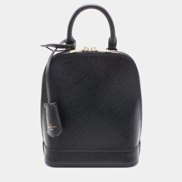 Pre Owned Louis Vuitton Alma Black Epi Leather Backpack