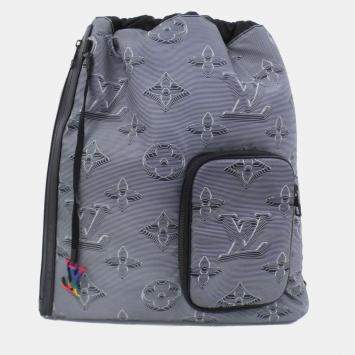 Louis Vuitton Drawstring Black Canvas Rucksack