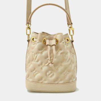 Pre Owned Louis Vuitton Nano Noe Summer Stardust Monogram Empreinte Leather Handbag