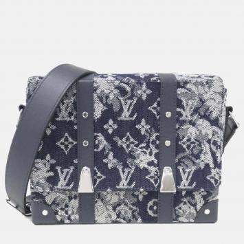 Louis Vuitton Monogram Tapestry Trunk Messenger Shoulder Bag