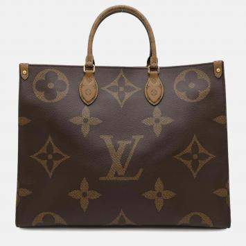 Pre Owned Louis Vuitton OnTheGo GM Monogram Reverse Giant Canvas Tote Bag