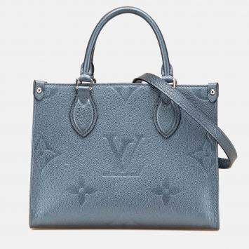Louis Vuitton Blue Metallic Monogram Giant Empreinte Onthego PM