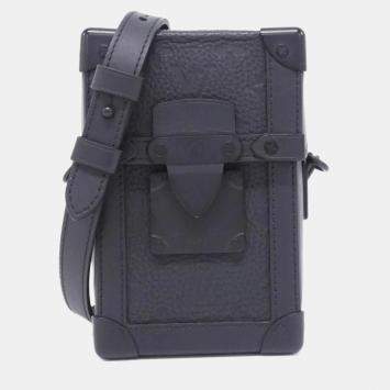 Louis Vuitton Vertical Trunk Black Taurillon Monogram Leather Shoulder Bag