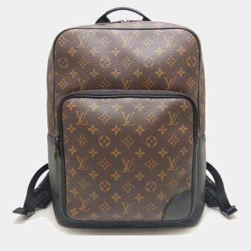 Pre Owned Louis Vuitton Macassar Dean Noir Monogram Backpack 