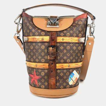 Louis Vuitton Transformed Monogram Duffel Bag Crossbody 2-Way Pochette Bucket-Shaped Shoulder Canvas Leather Brown