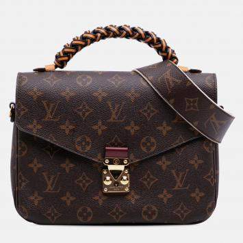 Louis Vuitton Brown/Orange Monogram Braided Pochette Metis
