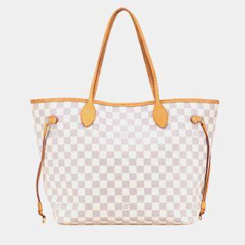 Louis Vuitton White Damier Azur Neverfull MM