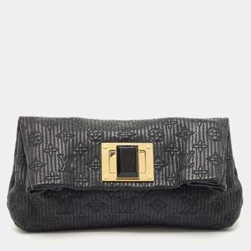 Louis Vuitton Black Monogram Leather Altair Clutch
