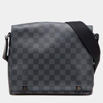 Louis Vuitton Black Damier Graphite District PM