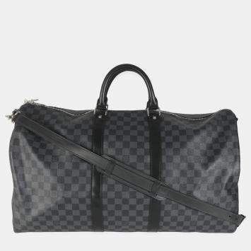 Louis Vuitton Damier Graphite Canvas Keepall Bandouliere 55