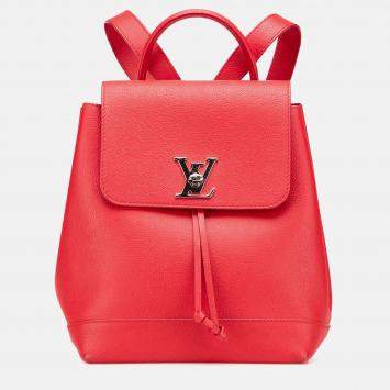 Louis Vuitton Red Taurillon Lockme Backpack