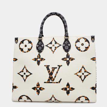 Louis Vuitton Onthego Ivoire Monogram / Jungle Size Gm