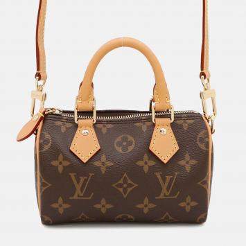 Louis Vuitton Nano Speedy Brown Monogram Hand Bag