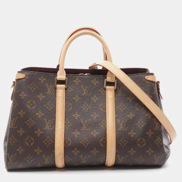 Louis Vuitton Soufflot Mm Shoulder Handbag  Monogram Canvas Brown