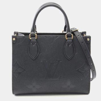 Louis Vuitton Onthego Pm Handbag  Monogram Empreinte Leather Black