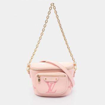 Pre Owned Louis Vuitton Mini Bum Pink Monogram Empreinte Shoulder Bag 