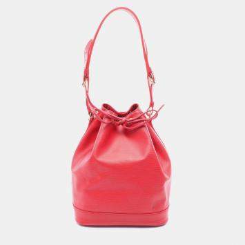 Louis Vuitton Noe Rouge Red Epi Leather Drawstring Shoulder Bag