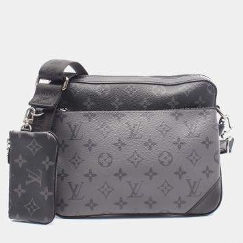 Pre Owned Louis Vuitton Trio Messenger Monogram Eclipse Canvas Shoulder Bag