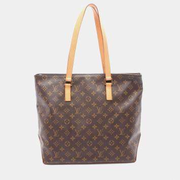 Louis Vuitton Cabas Mezzo Brown Monogram Canvas Tote