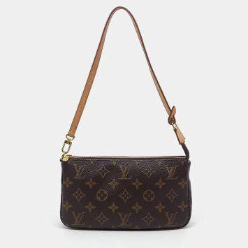 Louis Vuitton Brown Coated Canvas Pochette Accessoires