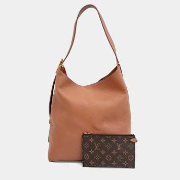 Pre Owned Louis Vuitton Brown Leather Low Key Hobo MM Bag