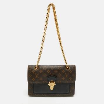 Pre Owned Louis Vuitton Black Monogram Canvas Victoire Bag