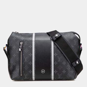 Pre Owned Louis Vuitton Black Fragment Monogram Eclipse Flash Apollo Messenger PM