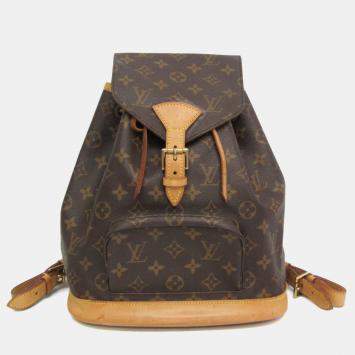 Pre Owned Louis Vuitton Montsouris MM Brown Monogram Canvas Backpack
