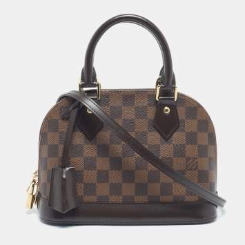 Pre Owned Louis Vuitton Damier Ebene Canvas Alma BB Bag