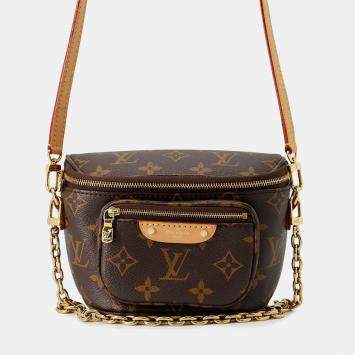 Pre Owned Louis Vuitton Mini Bumbag Brown Monogram Canvas Belt Bag