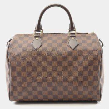 Louis Vuitton Speedy 30 Damier Ebene Canvas Shoulder Bag