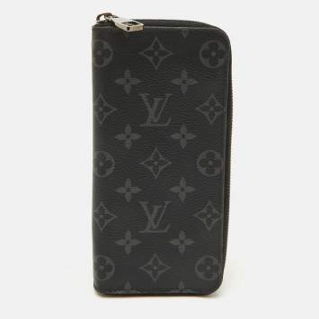Louis Vuitton Monogram Eclipse Canvas Zippy Wallet Vertical