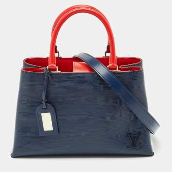 Louis Vuitton Saphir/Red Epi Leather Kleber PM Bag
