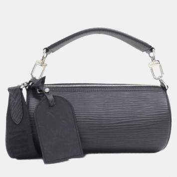 Pre Owned Louis Vuitton Soft Polochon PM Black Epi Leather Shoulder Bag