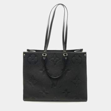 Pre Owned Louis Vuitton OnTheGo GM Noir Monogram Empreinte Leather Tote Bag