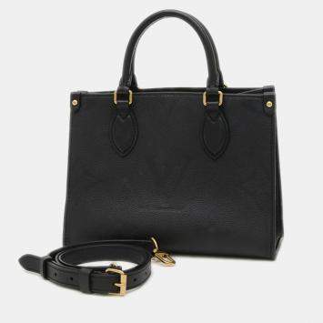 Pre Owned Louis Vuitton OnTheGo PM Black Monogram Empreinte Leather Shoulder Bag