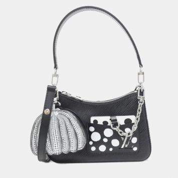 Pre Owned Louis Vuitton Marellini Black Epi Leather Shoulder Bag