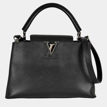 Louis Vuitton Capucines Mm Handbag Leather Noir