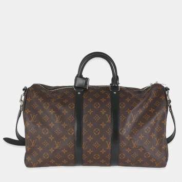 Louis Vuitton Monogram Macassar Keepall Bandouliere 45