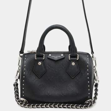 Louis Vuitton Speedy Trunk 20 Noir Monogram Calf Leather Size 20