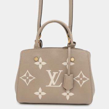 Louis Vuitton Montaigne Tourterelle Claim Monogram Empreinte Leather Size BB