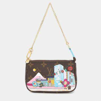 Louis Vuitton Mini Pochette Accessoires Blue Monogram Vivienne Tokyo