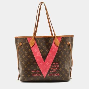 Pre Owned Louis Vuitton Monogram Canvas Cities V Neverfull MM Bag