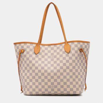 Louis Vuitton White Damier Azur Neverfull MM