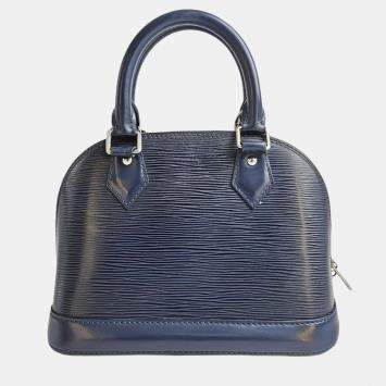 Louis Vuitton Alma BB Navy Epi Leather Shoulder Bag