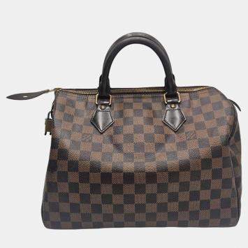 Louis Vuitton Speedy 30 Brown Monogram Canvas Top Handle Bag