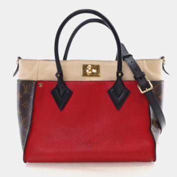 Louis Vuitton Monogram Canvas Calfskin On My Side Tote MM