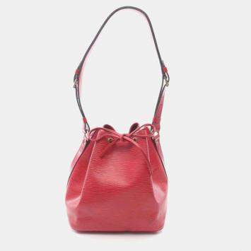 Pre Owned Louis Vuitton Petit Noe Red Epi Leather Shoulder Bag